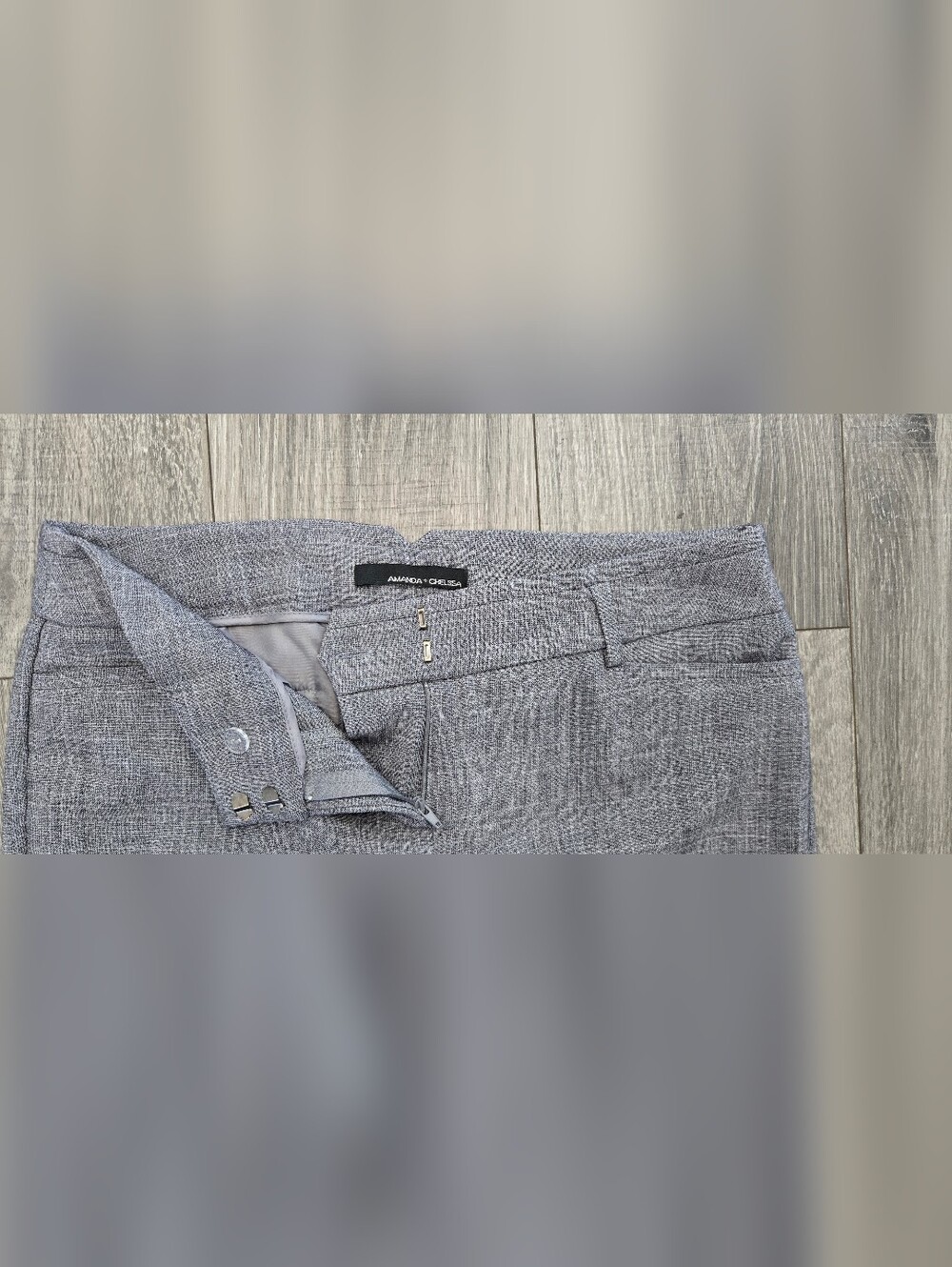 Amanda & Chelsea Heathered Light Gray Dress Pants #572 - Picture 8 of 8